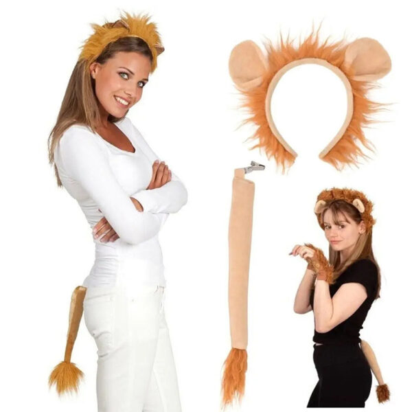 Lion Costume with Headband and Tail