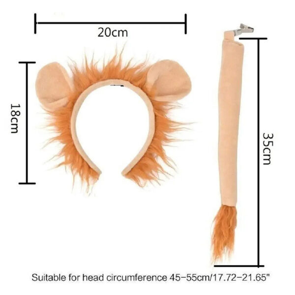 Lion Costume with Headband and Tail