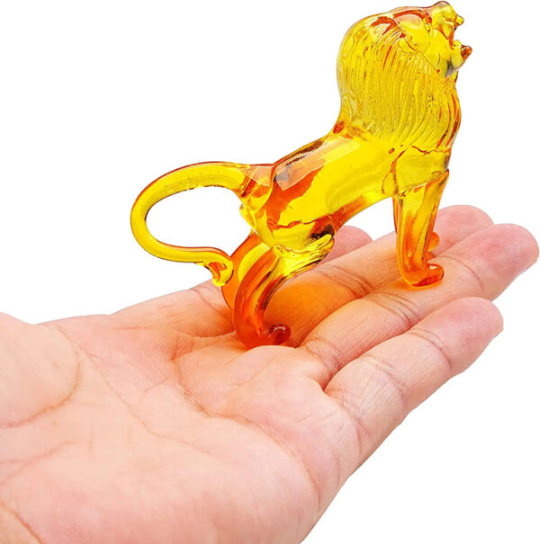 Yellow Crystal Lion Figurine Collectible