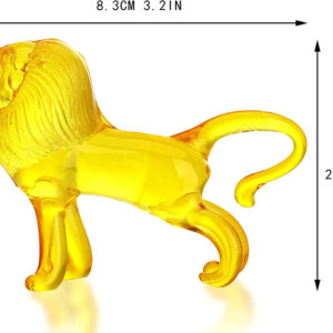 Yellow Crystal Lion Figurine Collectible