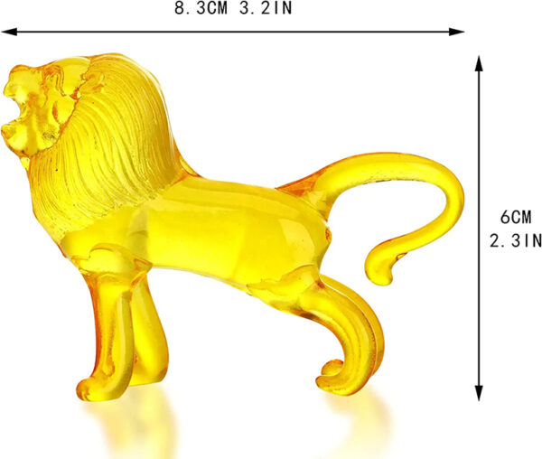 Yellow Crystal Lion Figurine Collectible