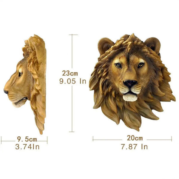 Lion Head Figurine Wall Hanging