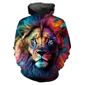 Colorful Painting Lion Hoodie