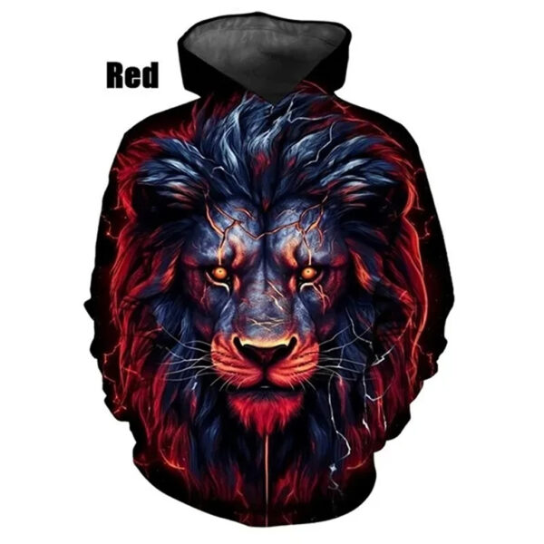 Red Lion Face Hoodie