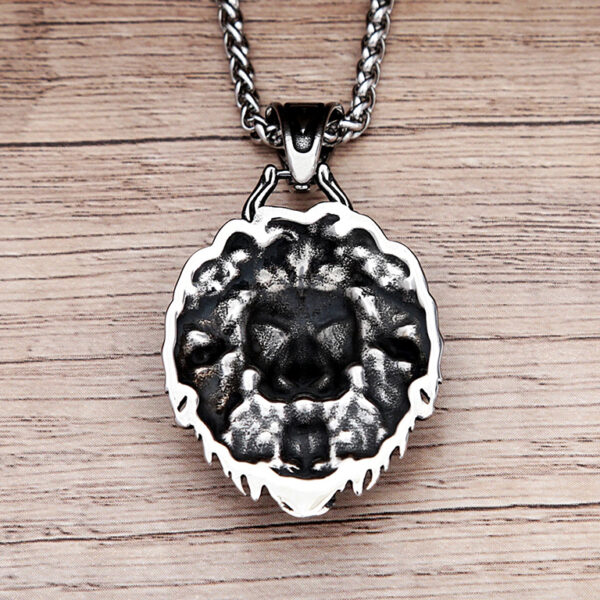 Unique Lion Necklace for Men Biker