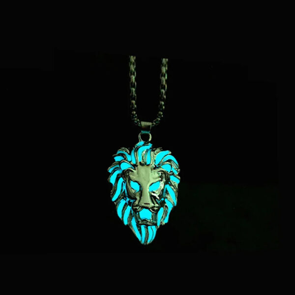 Glow In The Dark Lion Pendant Necklace