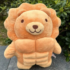 Funny Muscle Lion Plush