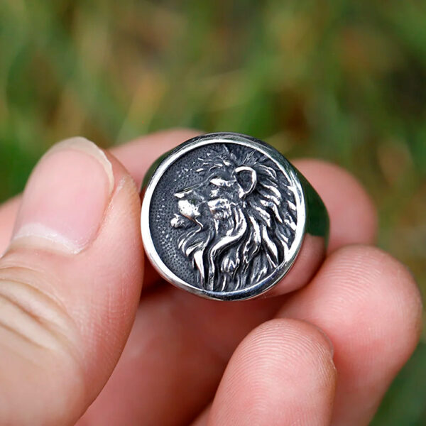 316L Stainless Steel Lion Head Ring