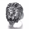 Gold Silver Lion Face Ring