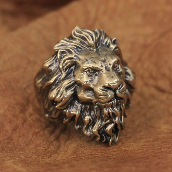 High Detail Lion Ring for Biker