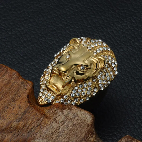 Lion Head Bling Ring