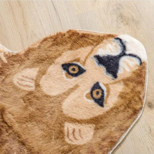 Brown Imitation Faux Lion Skin Rug