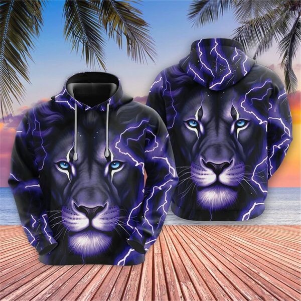 Purple Lion Face Sweatshirt